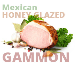 Mexican honey-glazed gammon